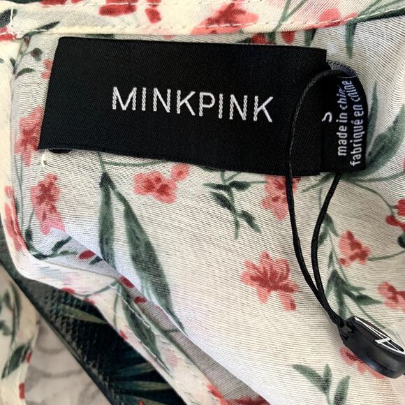 NWT MINKPINK Kacey Puff Sleeve Midi Dress in Multi - Picture 12 of 14